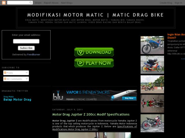 Motor Drag Matic Bike